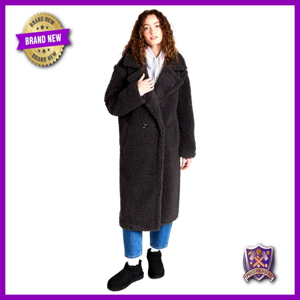 Long Teddy Coat Sherpa Faux Fur Oversized Chic Fall Statement Piece